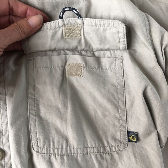 Columbia PFG Shirt Youth XL Khaki Vented Outdoor Cotton Short Sleeve - Picture 16 of 16